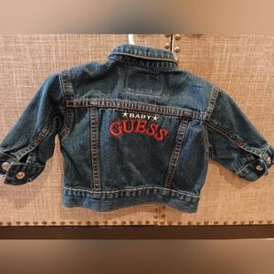 Guess Kids Denim Jacket - Blue with Red Accents 3-6mths